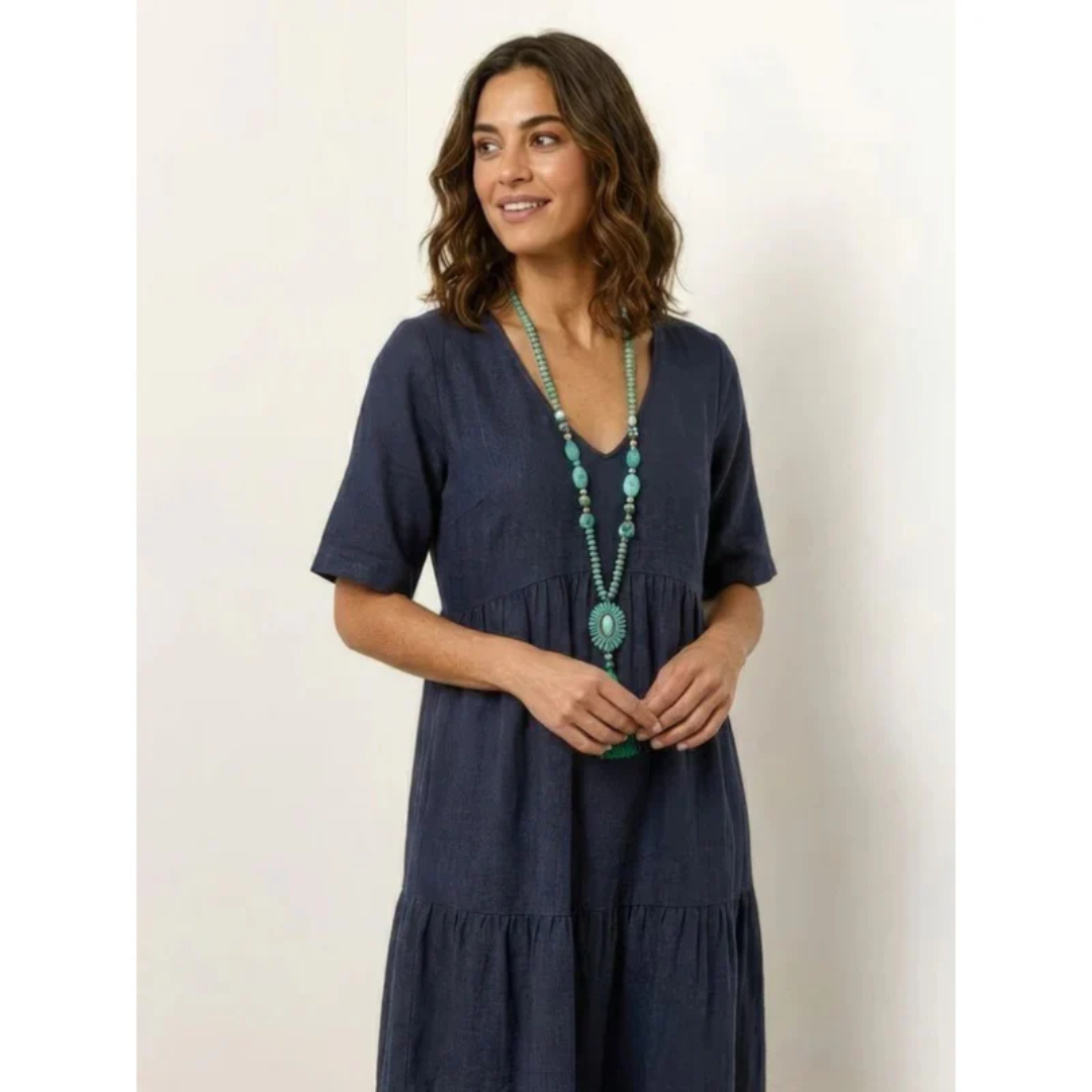 Ekaterina | Damen Sommerkleid Maxi Boho Modern