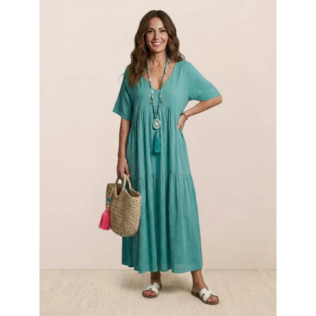 Ekaterina | Damen Sommerkleid Maxi Boho Modern
