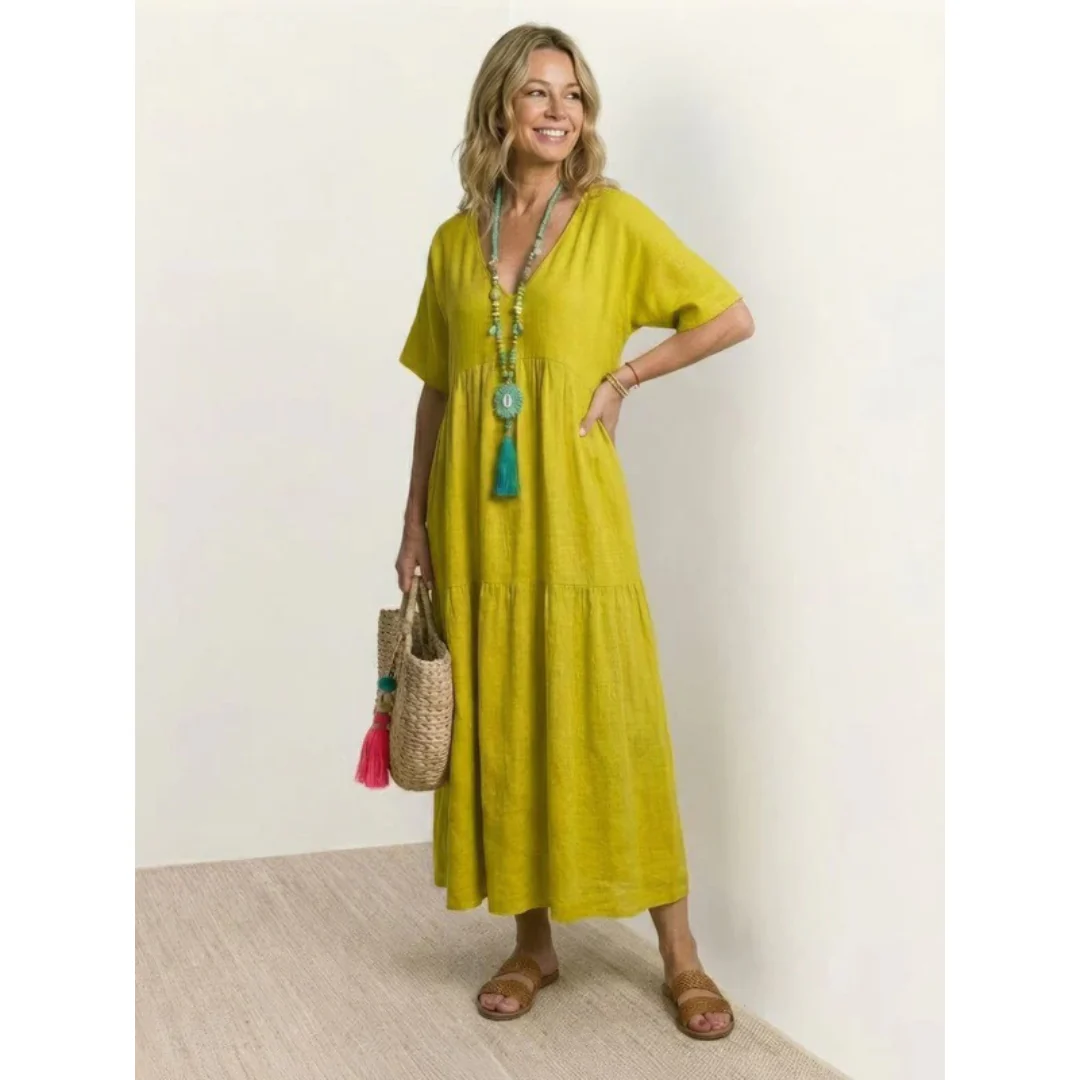 Ekaterina | Damen Sommerkleid Maxi Boho Modern