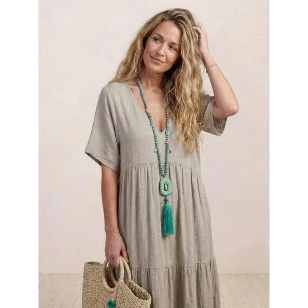 Ekaterina | Damen Sommerkleid Maxi Boho Modern