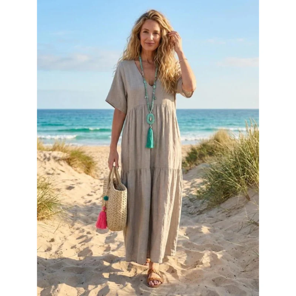 Ekaterina | Damen Sommerkleid Maxi Boho Modern