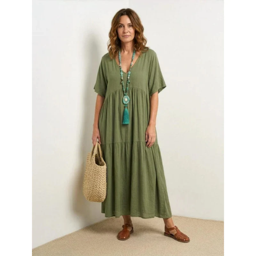 Ekaterina | Damen Sommerkleid Maxi Boho Modern
