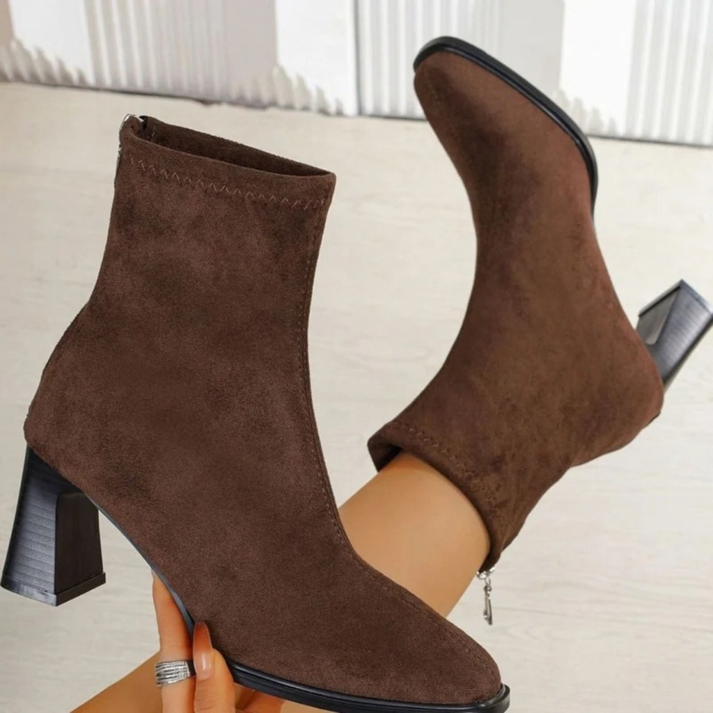 Elaine | Damen Orthopädische Stiefeletten mit Reißverschluss und Absatz
