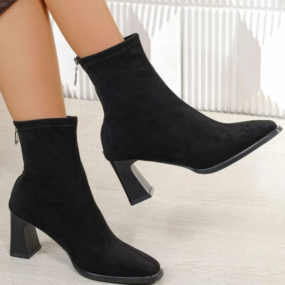 Elaine | Damen Orthopädische Stiefeletten mit Reißverschluss und Absatz