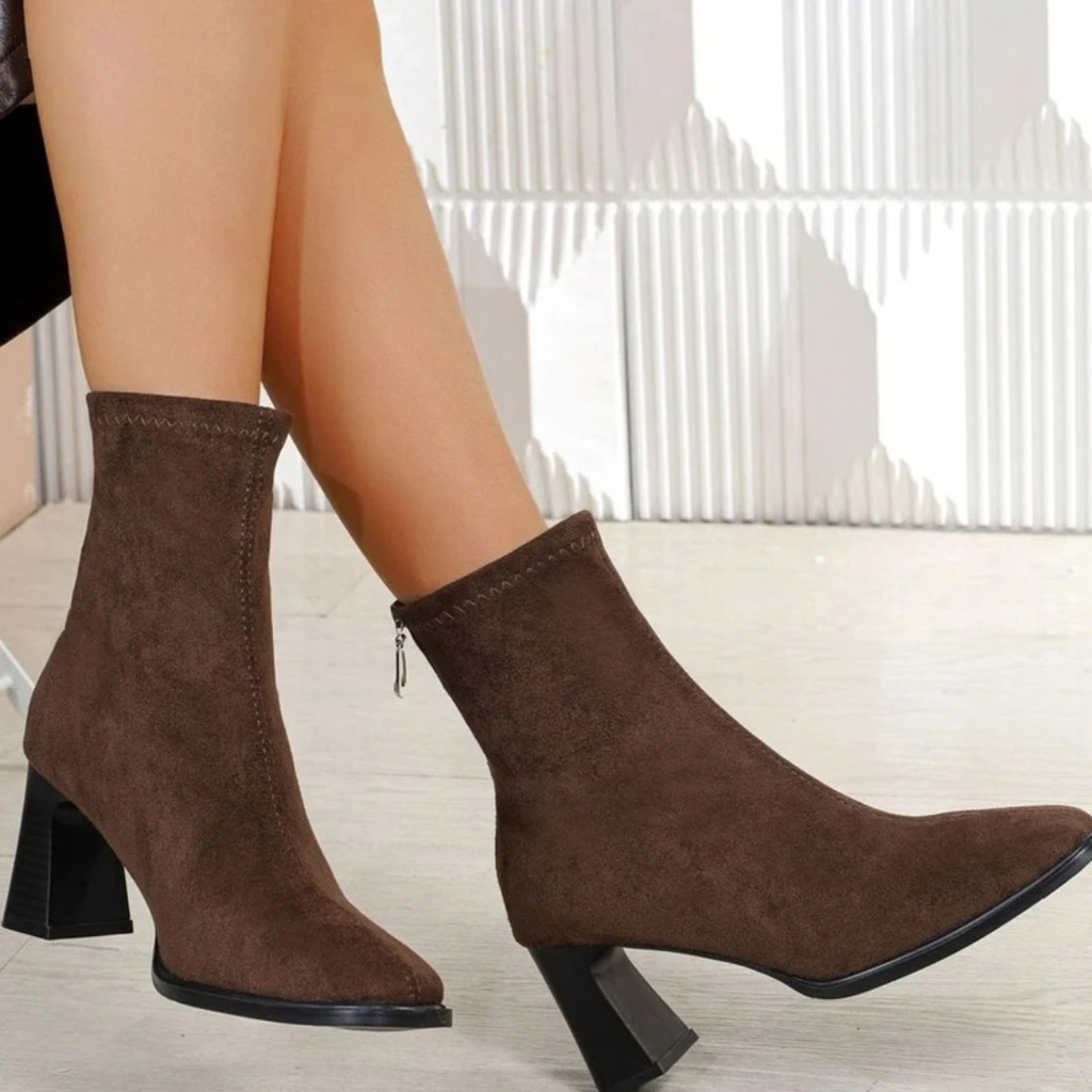 Elaine | Damen Orthopädische Stiefeletten mit Reißverschluss und Absatz