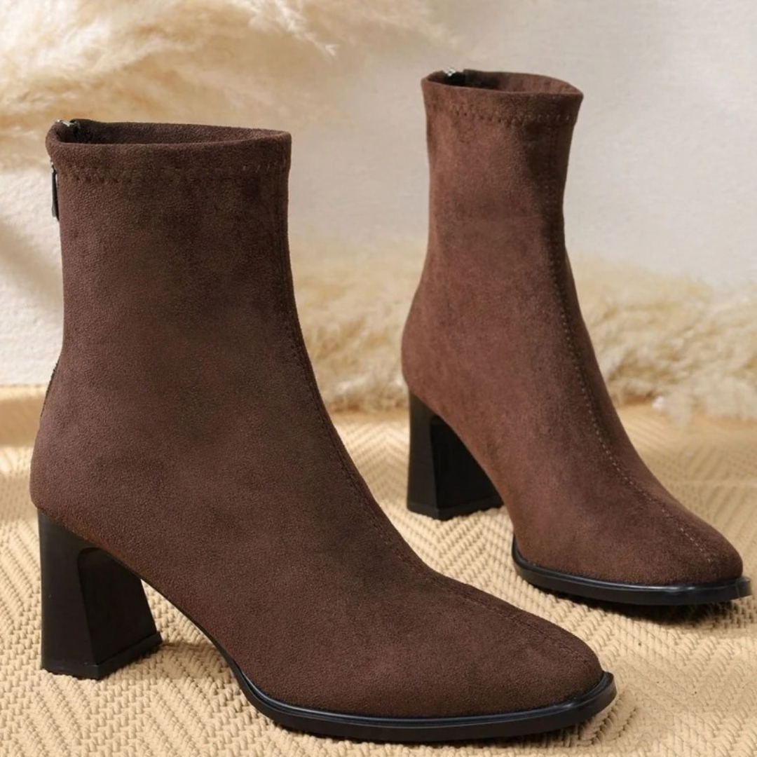 Elaine | Damen Orthopädische Stiefeletten mit Reißverschluss und Absatz