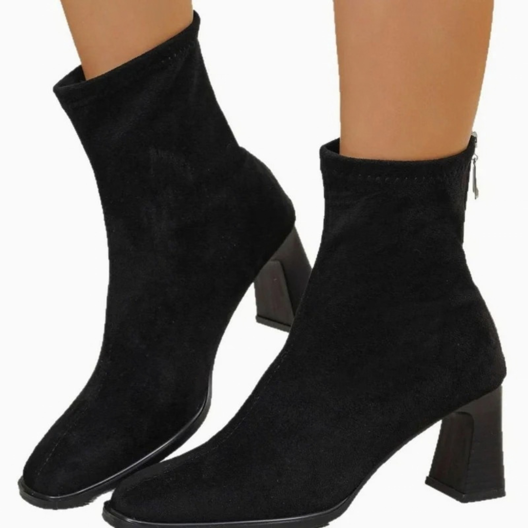 Elaine | Damen Orthopädische Stiefeletten mit Reißverschluss und Absatz