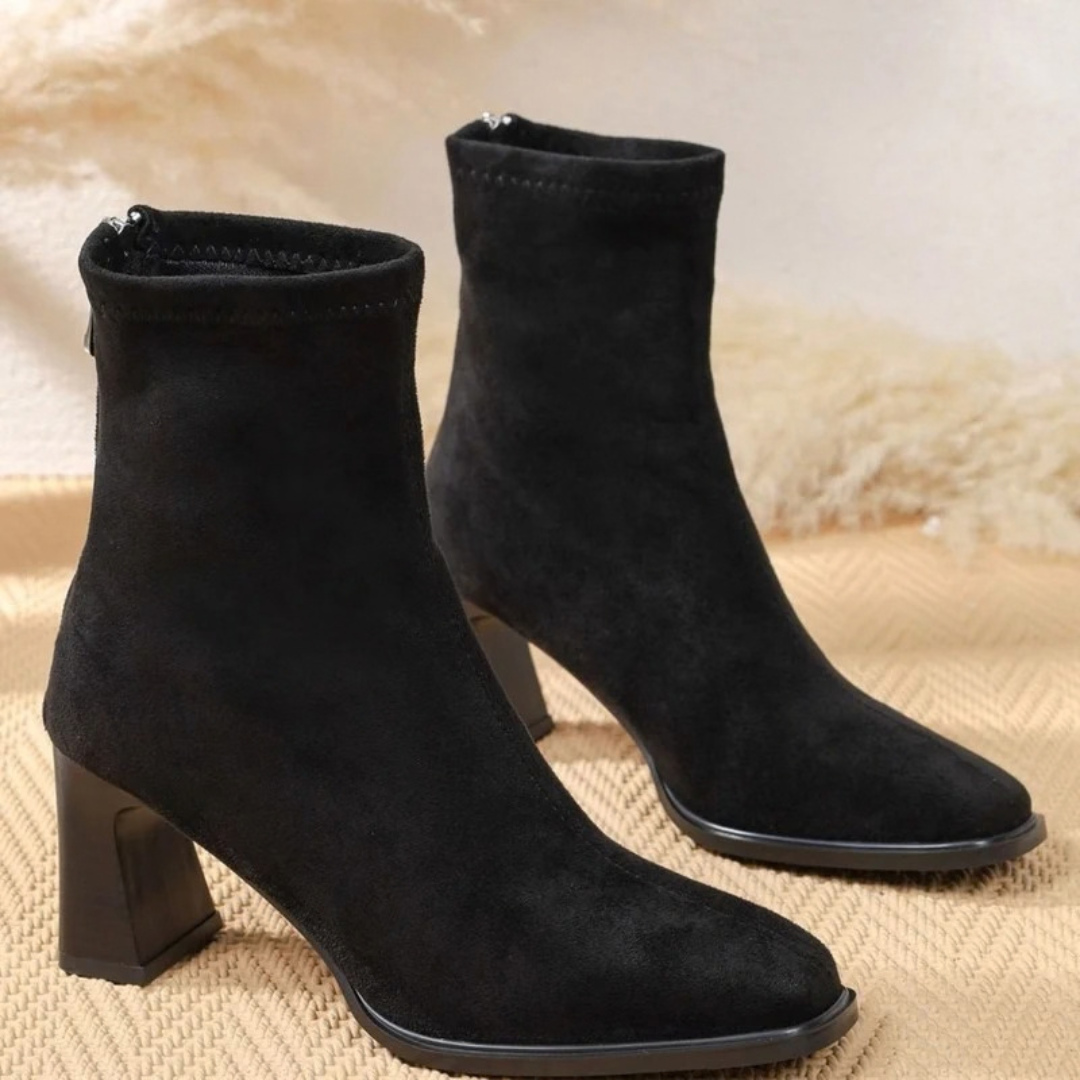 Elaine | Damen Orthopädische Stiefeletten mit Reißverschluss und Absatz