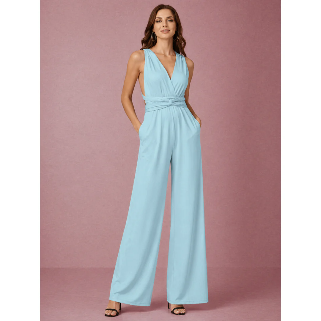 Eleganter Jumpsuit für Damen mit Wickeloptik – Auch für die Hochzeit