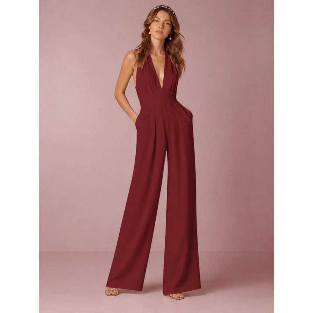 Eleganter Jumpsuit für Damen mit Wickeloptik – Auch für die Hochzeit