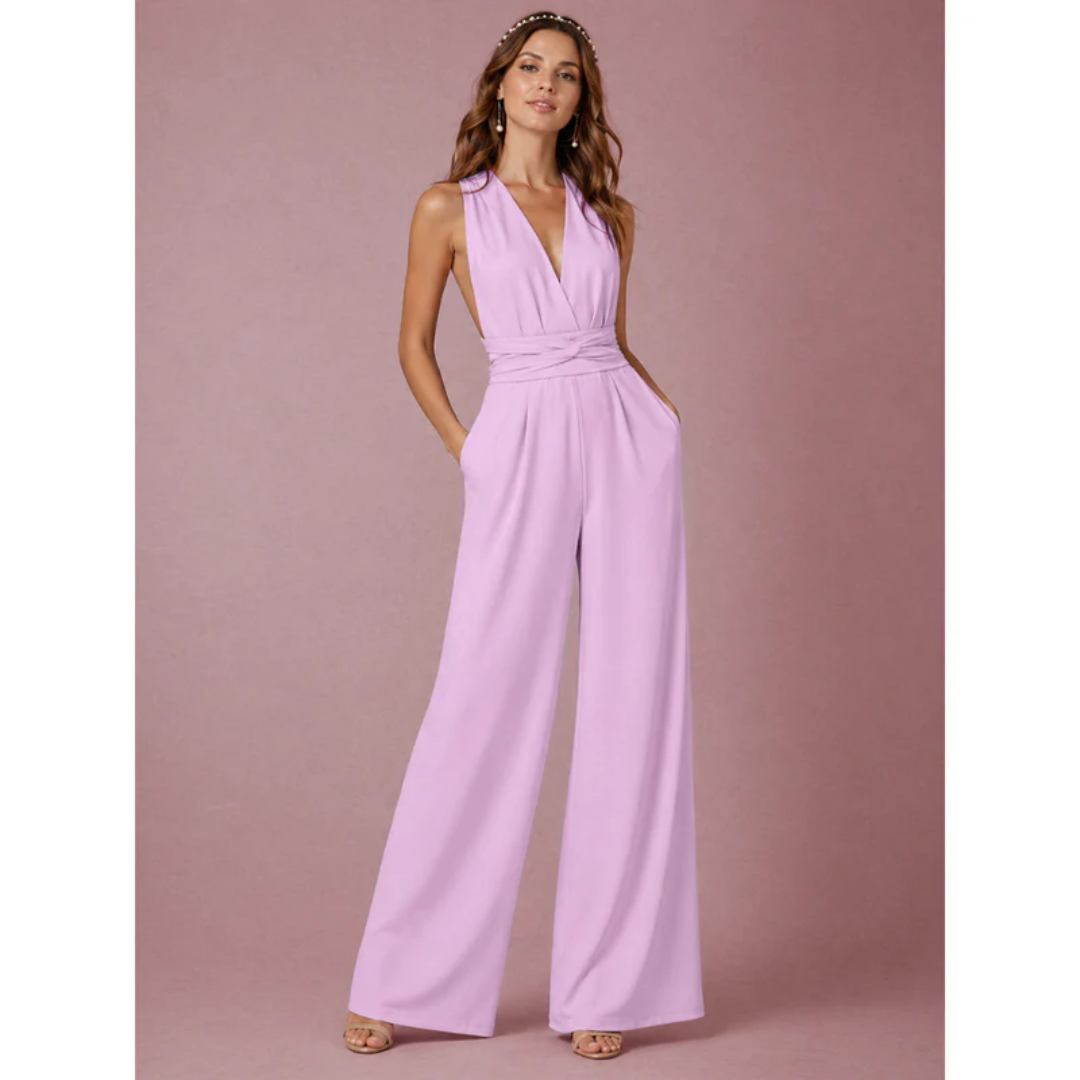 Eleganter Jumpsuit für Damen mit Wickeloptik – Auch für die Hochzeit