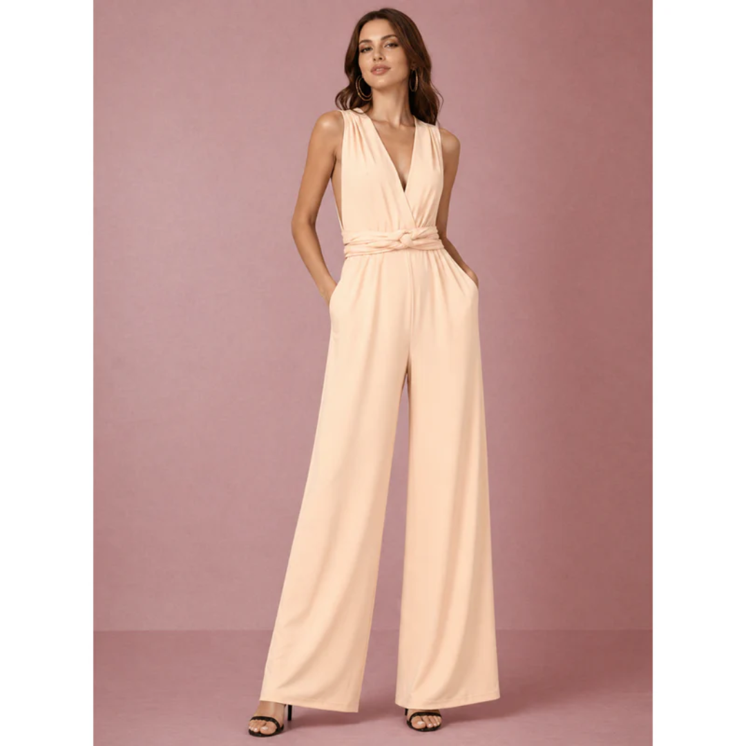 Eleganter Jumpsuit für Damen mit Wickeloptik – Auch für die Hochzeit