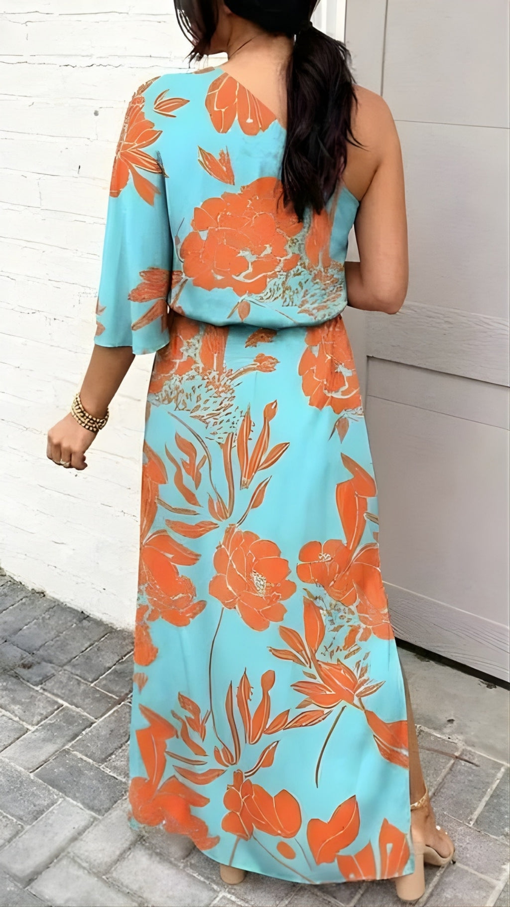 Elegantes Damen-Sommerkleid mit Blumenmuster | Maxi