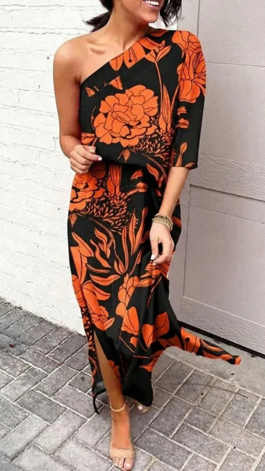 Elegantes Damen-Sommerkleid mit Blumenmuster | Maxi