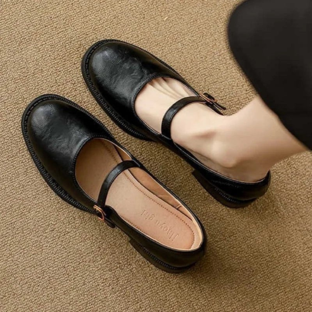 Eleonore | Damen Orthopädische Leder Ballerinas