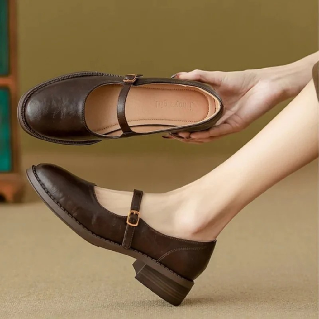 Eleonore | Damen Orthopädische Leder Ballerinas