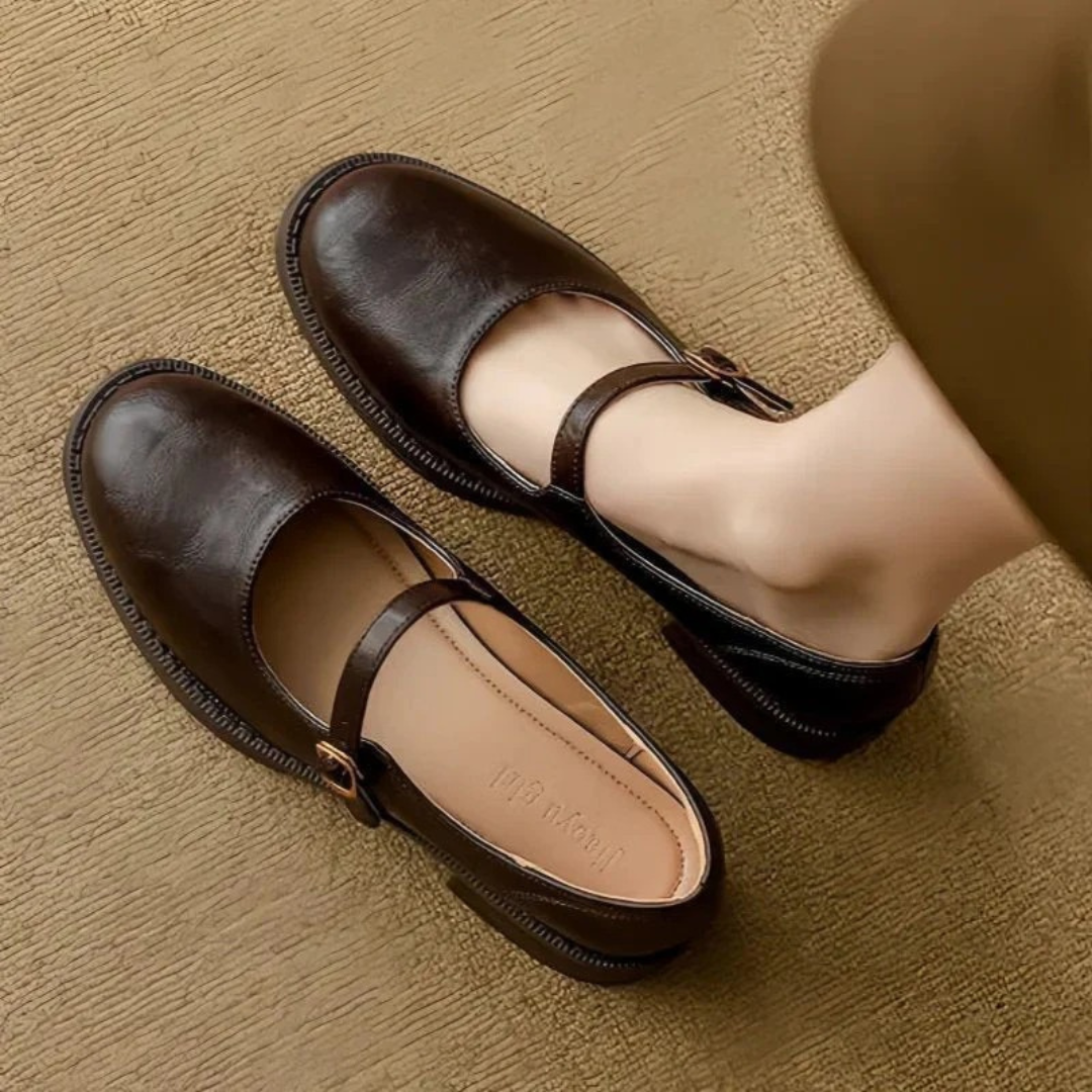 Eleonore | Damen Orthopädische Leder Ballerinas
