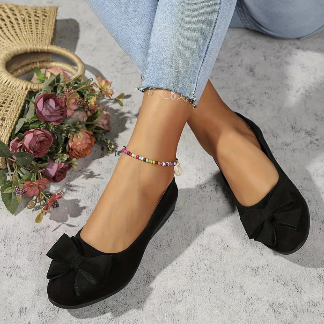 Elfi | Damen Stilvolle Wildleder Ballerinas