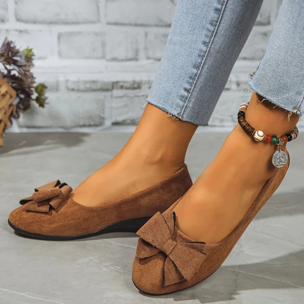 Elfi | Damen Stilvolle Wildleder Ballerinas