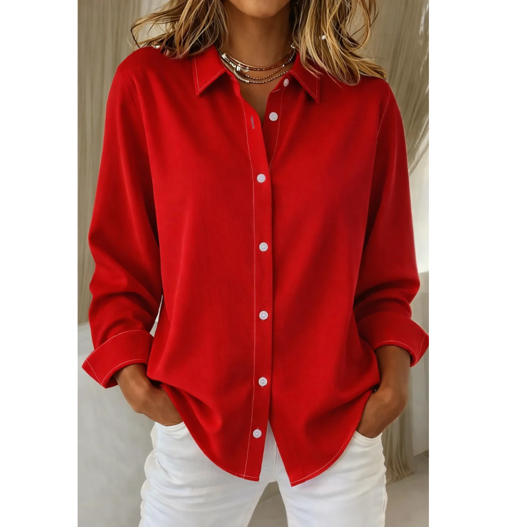 Eliana | Damen Elegante Bluse Minimalistisch Modern Stilvoll