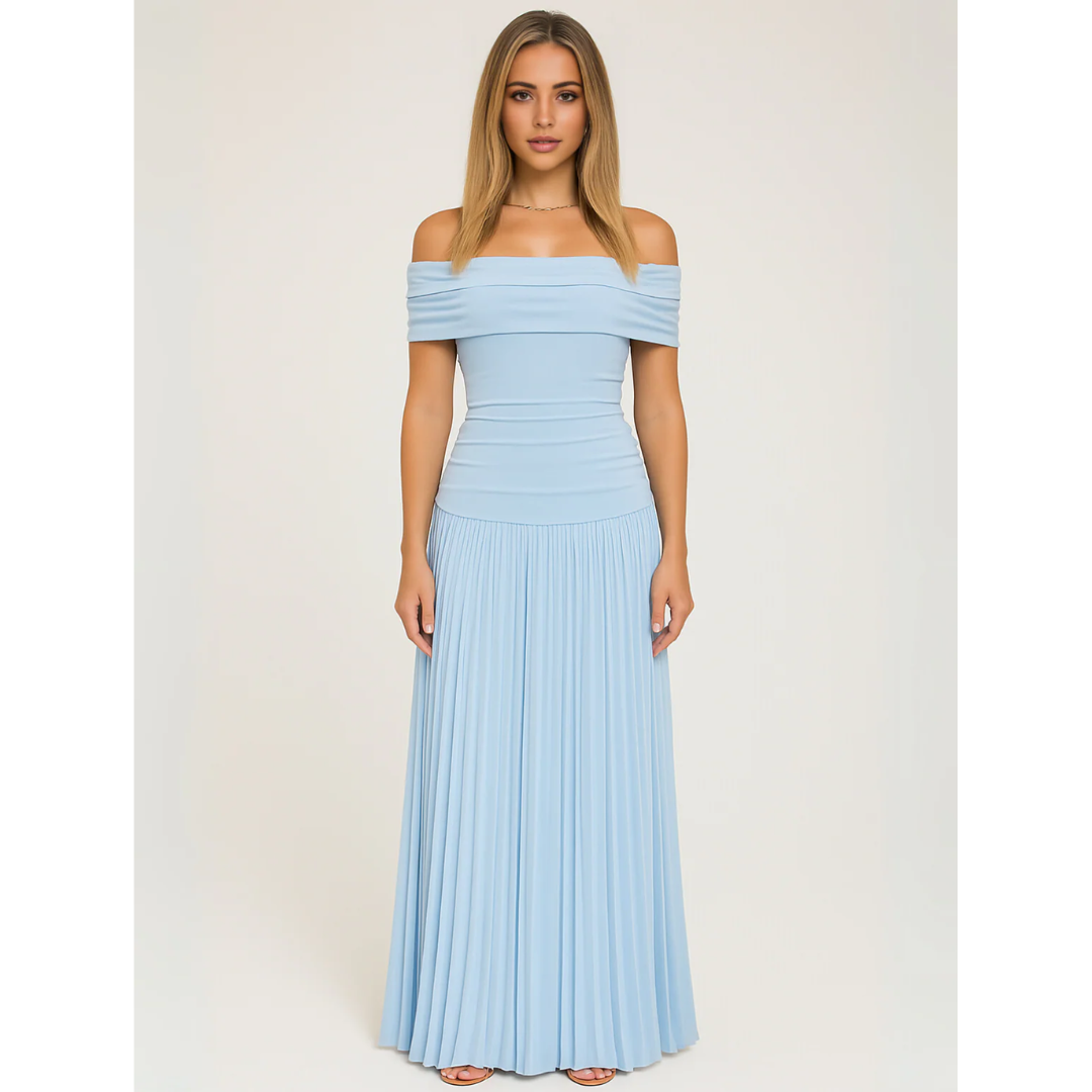Elira | Damen Maxi Kleid Für Hochzeitsgast Mit Falten Design