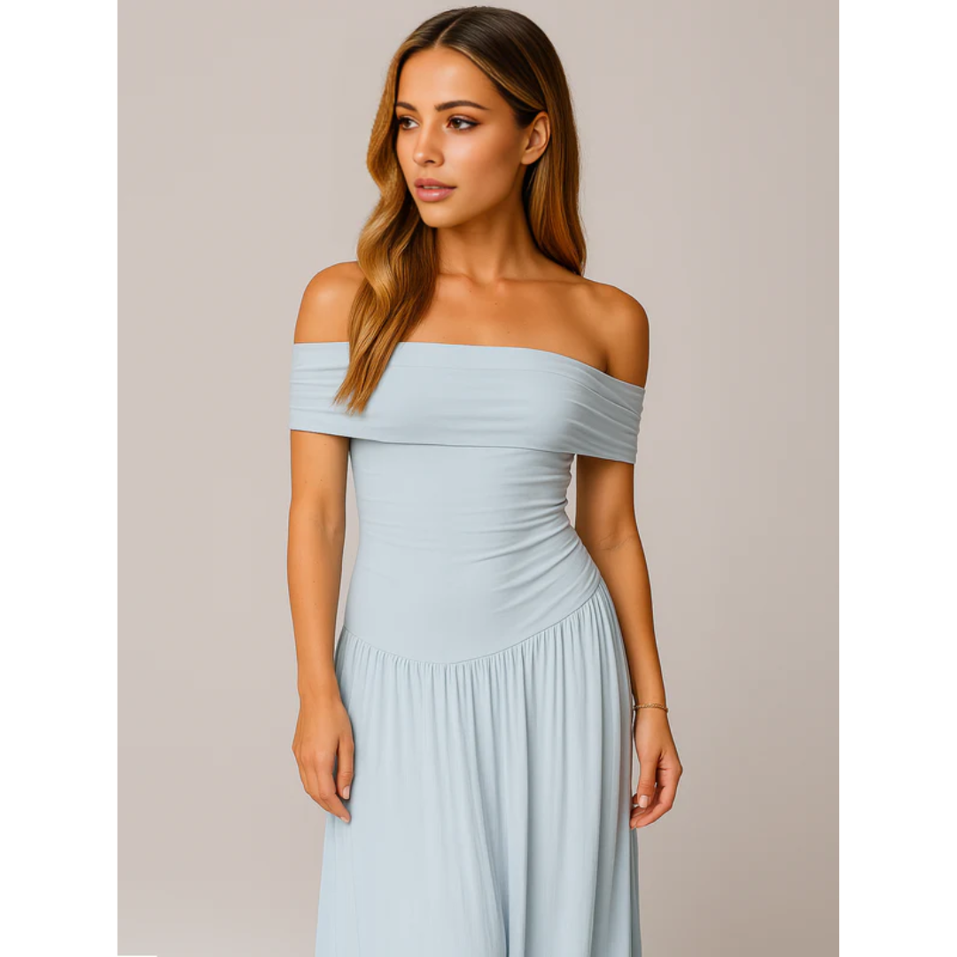 Elira | Damen Maxi Kleid Für Hochzeitsgast Mit Falten Design