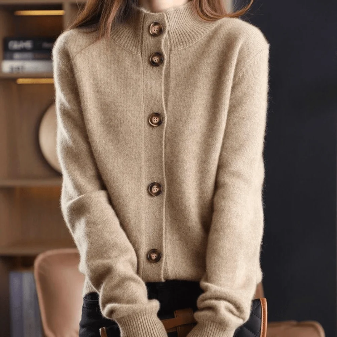 Elisa | Damen Strickjacke Locker mit Knöpfen