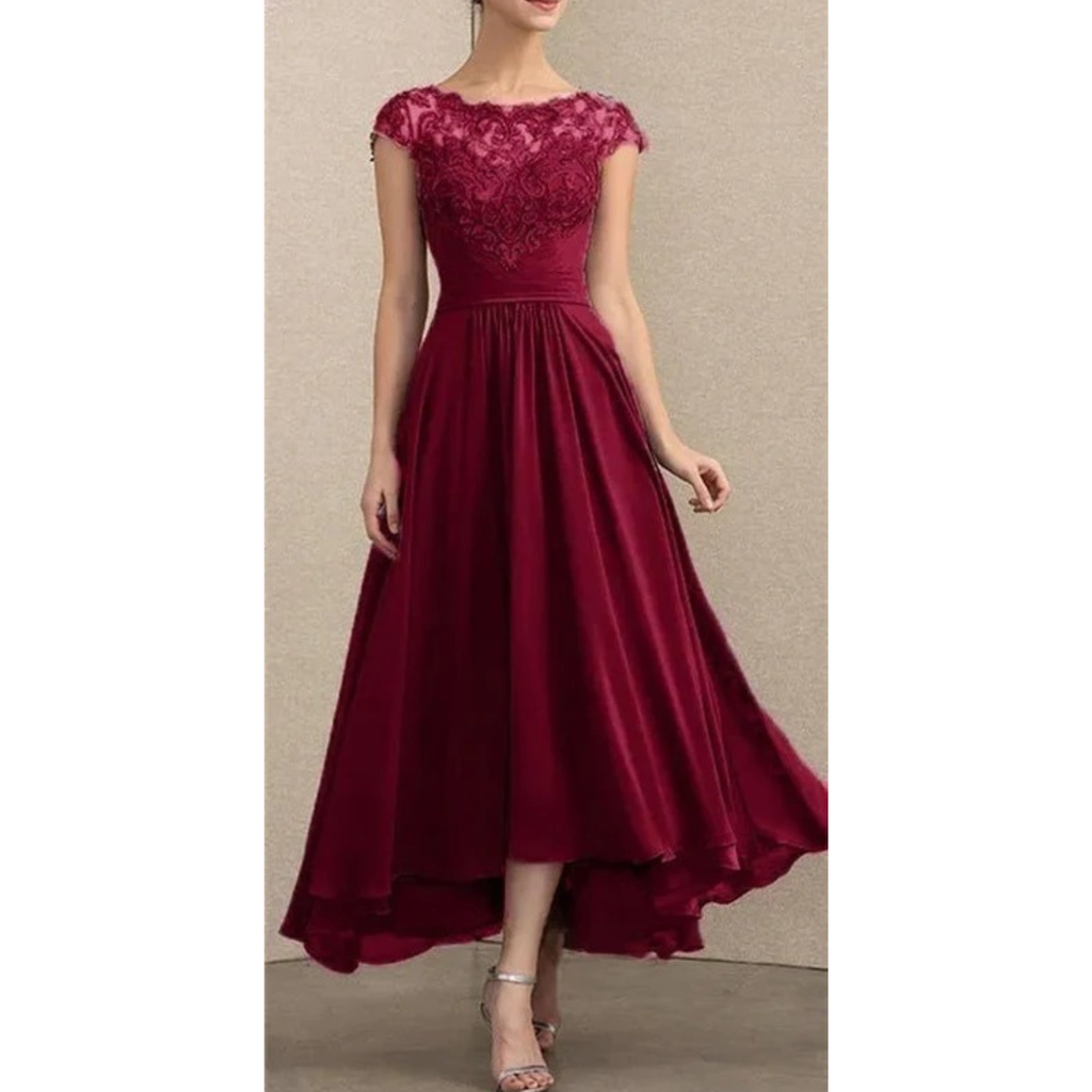 Elisabeth | Damen Florales Maxi Abendkleid mit V-Ausschnitt