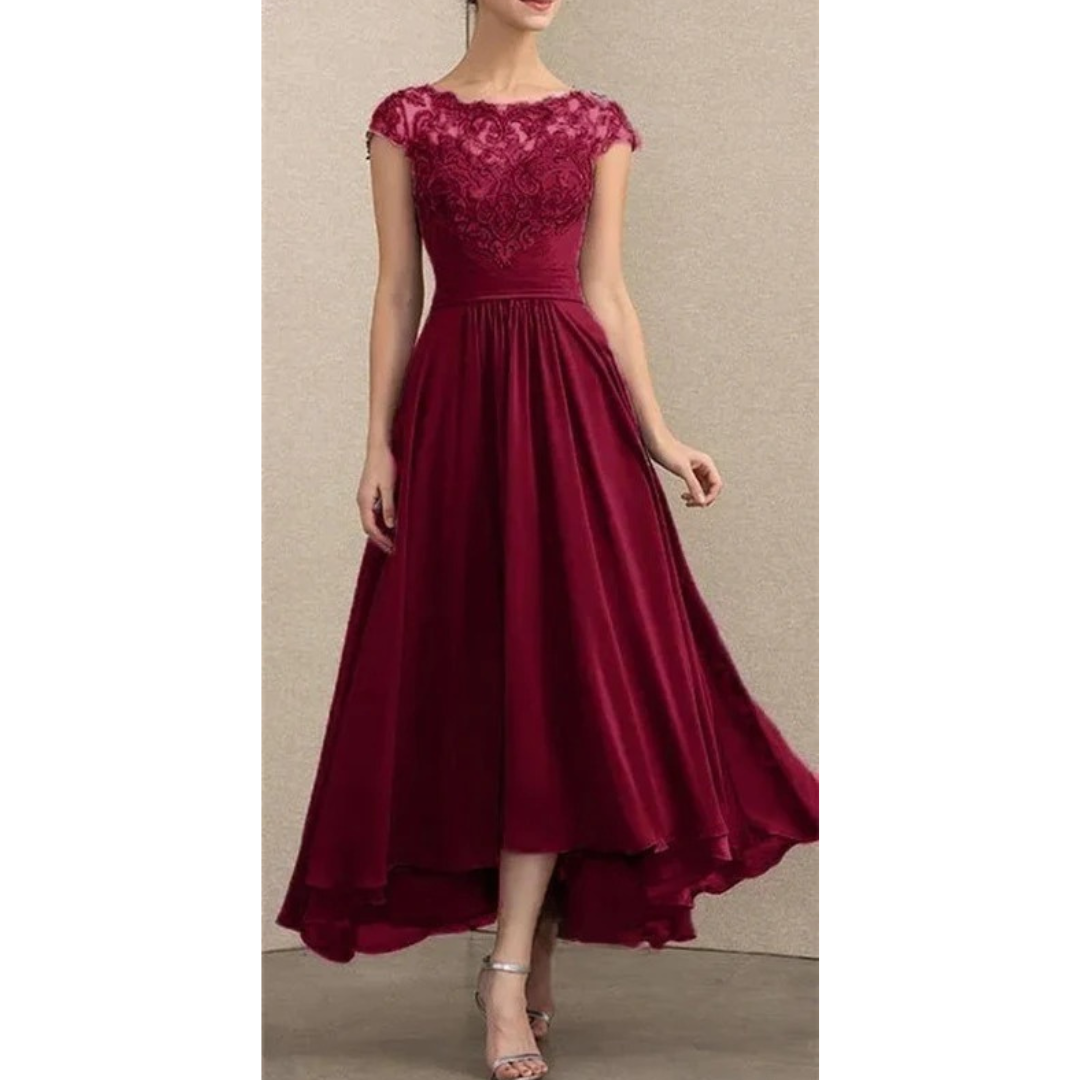 Elisabeth | Damen Florales Maxi Abendkleid mit V-Ausschnitt