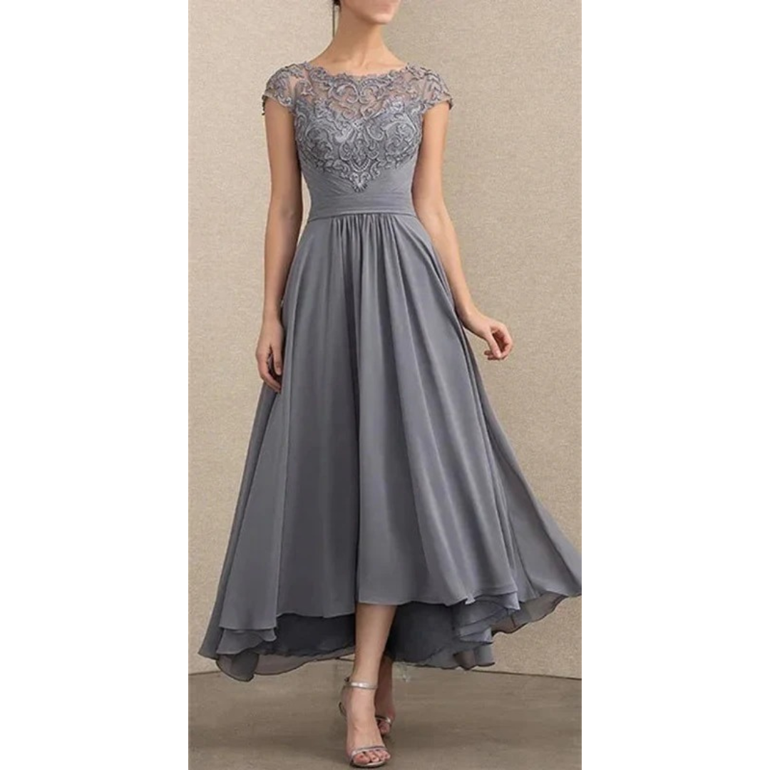Elisabeth | Damen Florales Maxi Abendkleid mit V-Ausschnitt