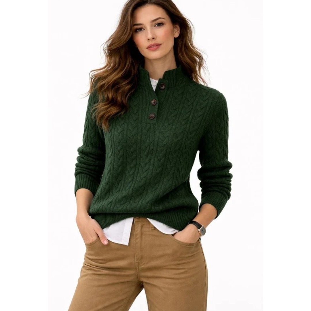 Elisabeth | Damen Strick Pullover mit Rollkragen