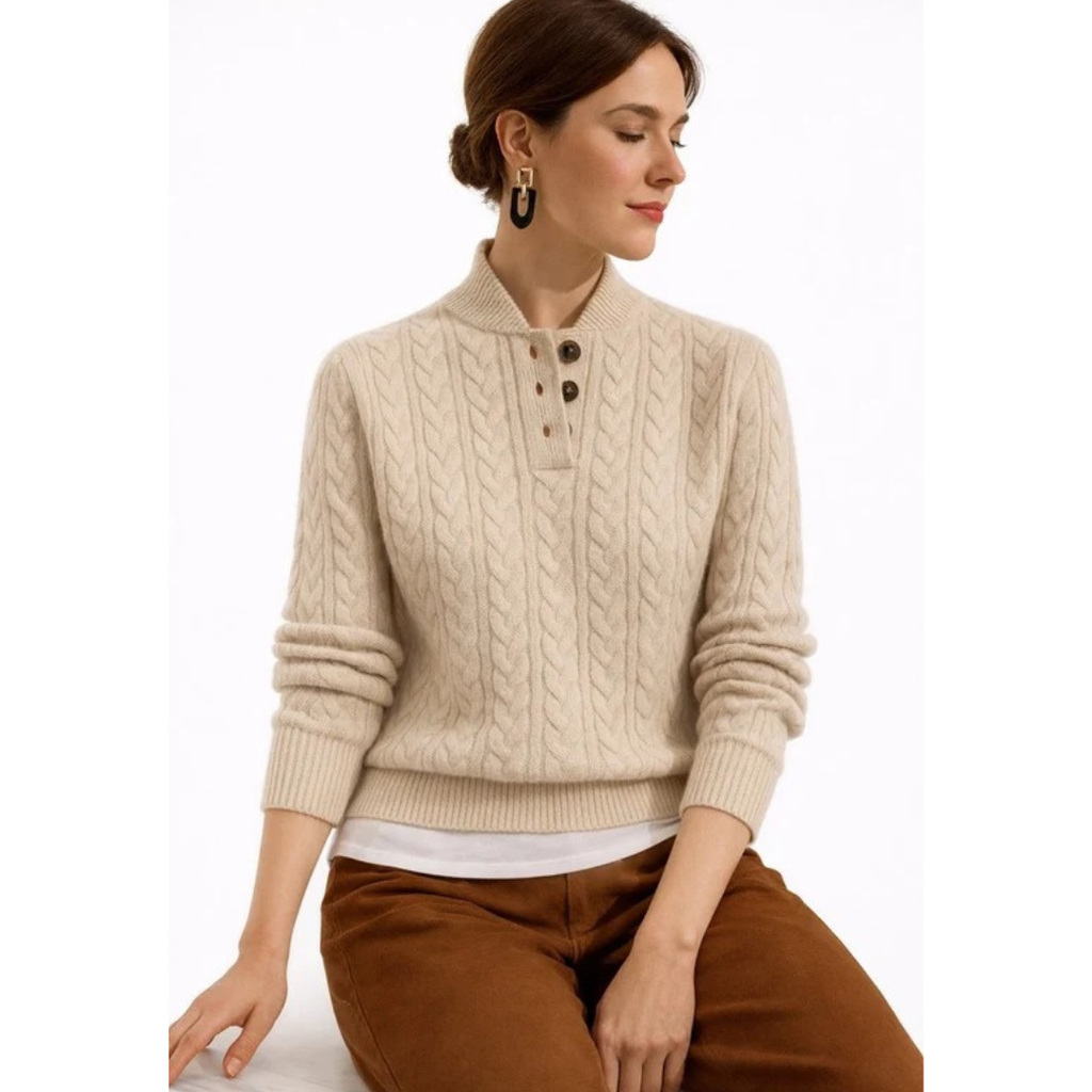 Elisabeth | Damen Strick Pullover mit Rollkragen