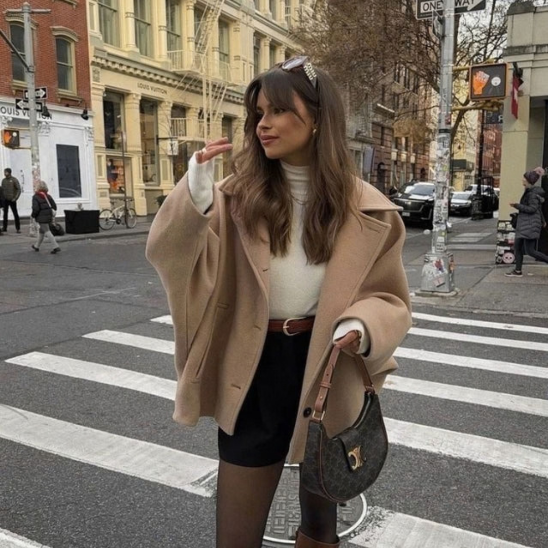 Eloise | Damen Oversized Winterjacke in Herbstfarben