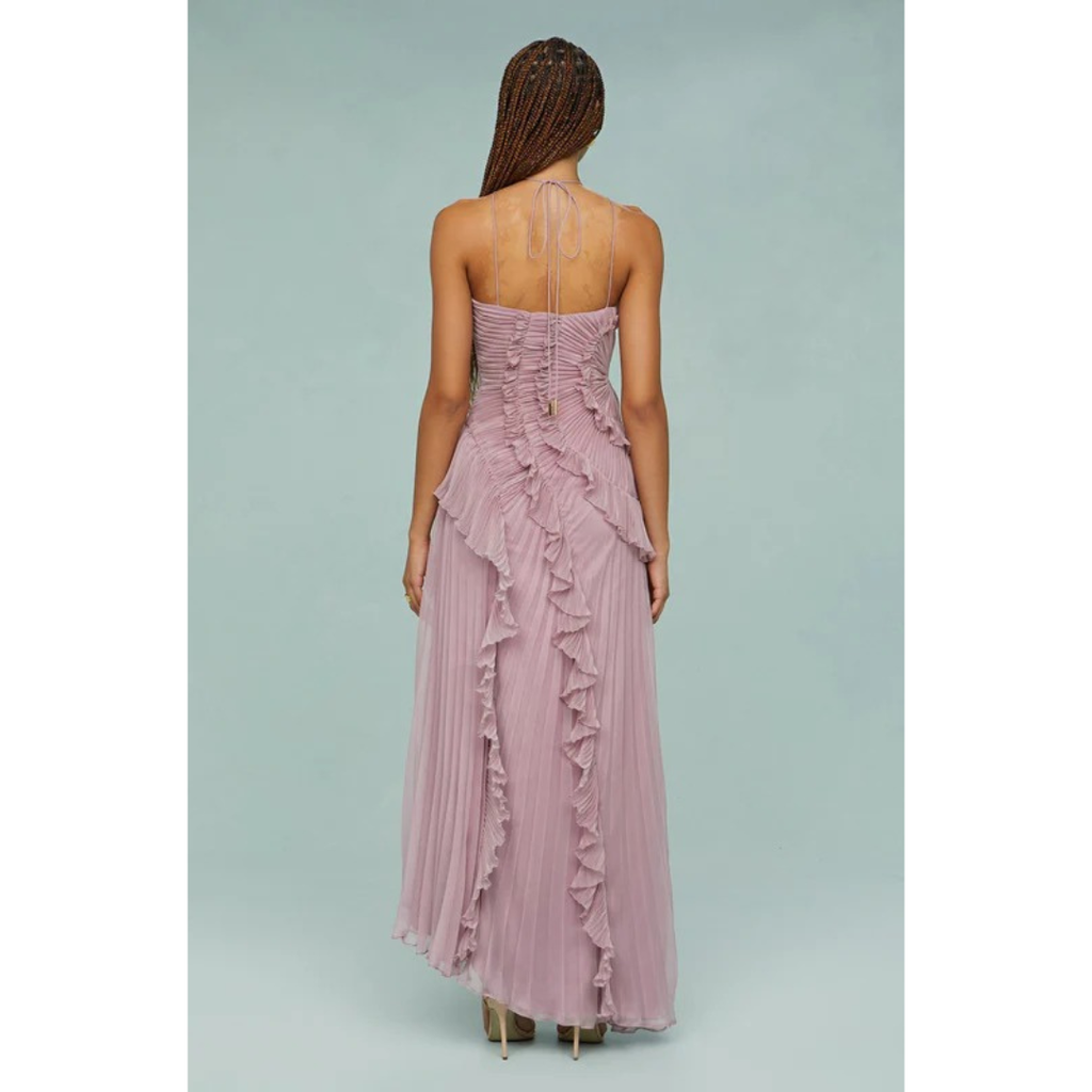 Elora | Damen Maxi Sommerkleid Rüschen Neckholder
