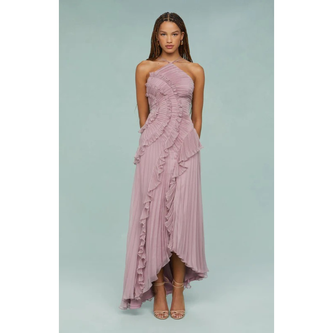 Elora | Damen Maxi Sommerkleid Rüschen Neckholder