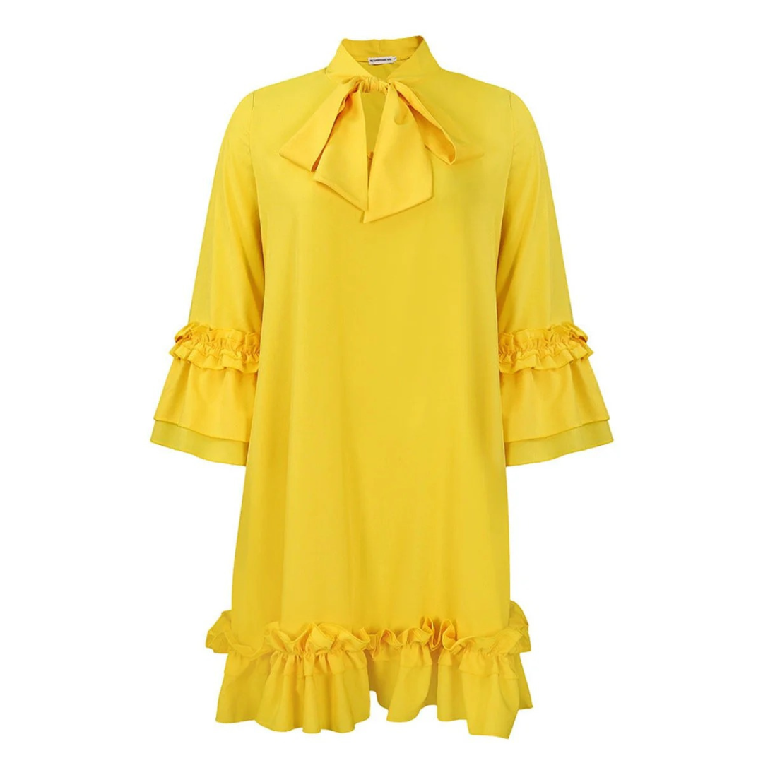 Elsa | Damen Rüschen Tunika Minikleid