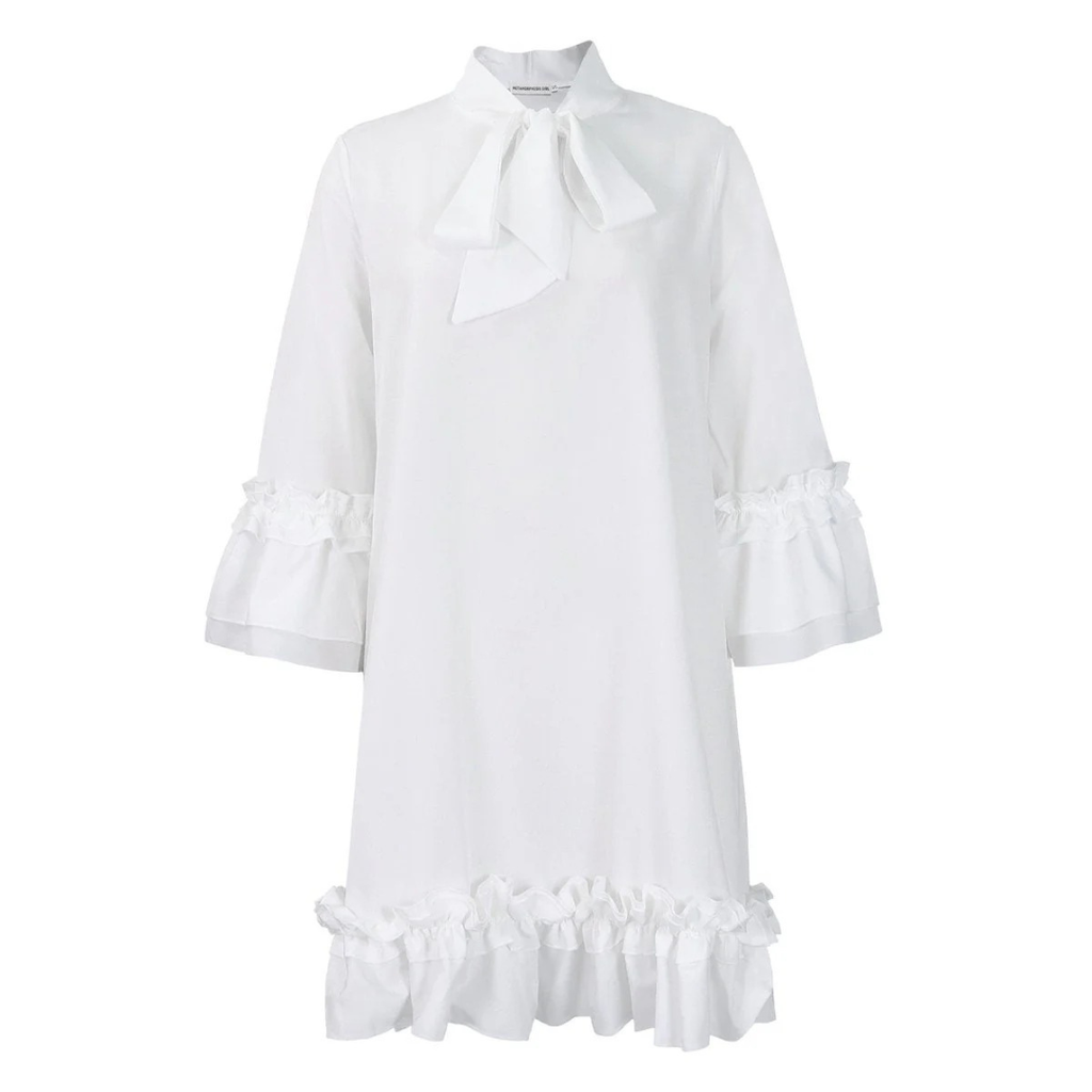 Elsa | Damen Rüschen Tunika Minikleid