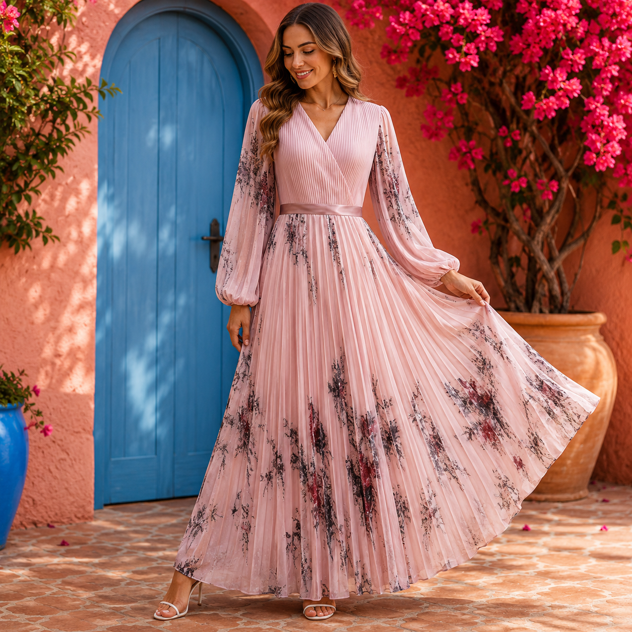 Else | Damen Maxikleid Mit Blumenmuster