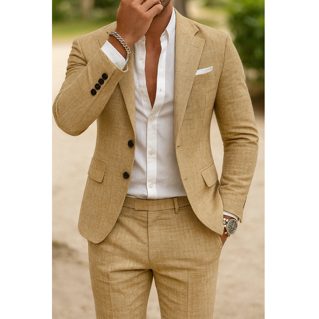 Emil | Herren Leinenanzug Slim Fit Hochzeit