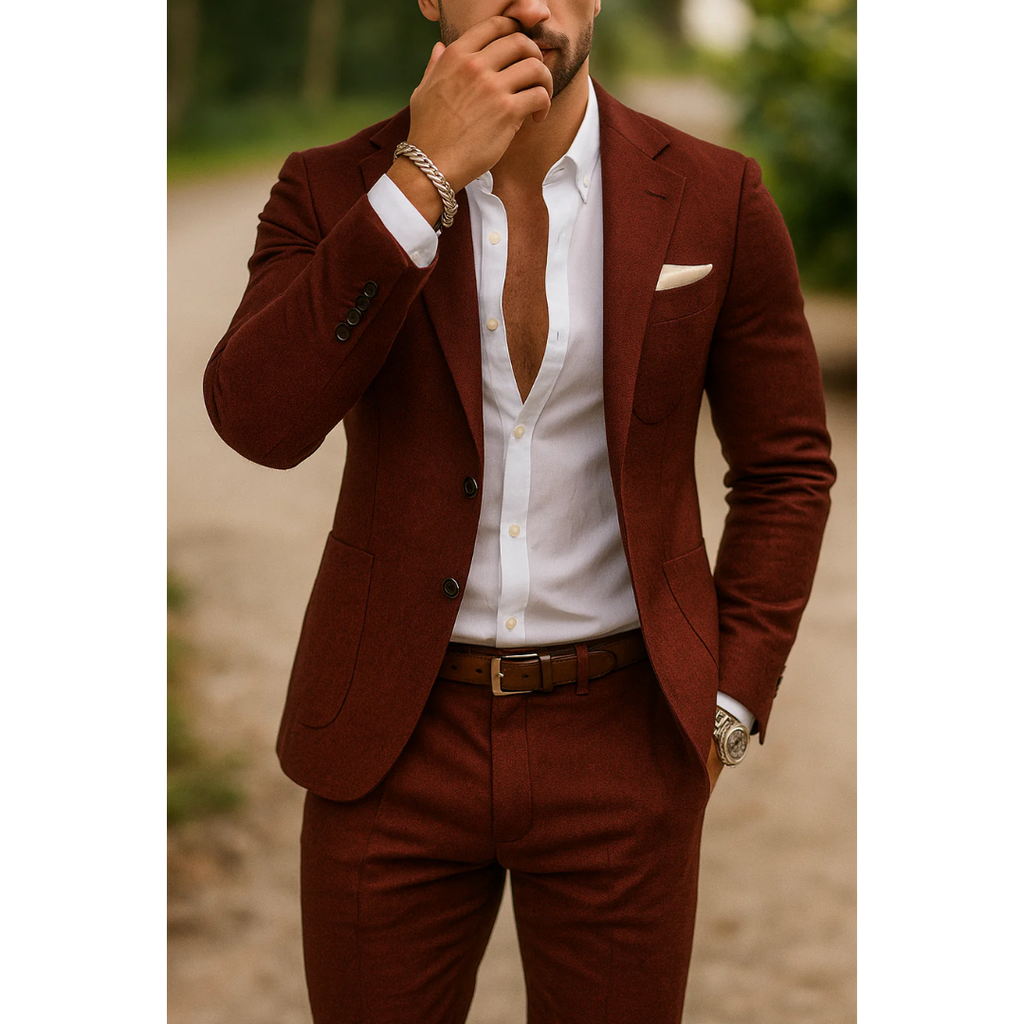 Emil | Herren Leinenanzug Slim Fit Hochzeit