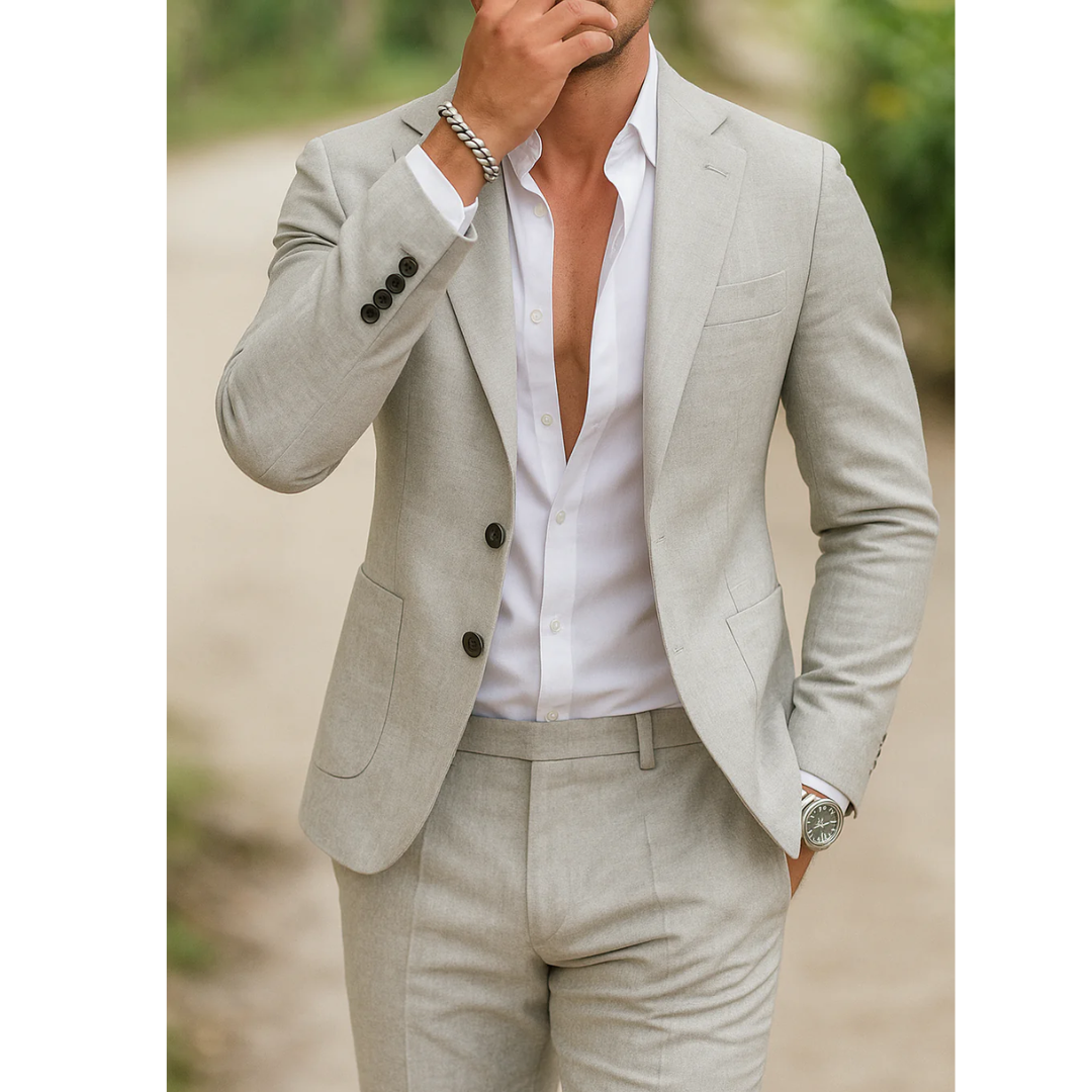 Emil | Herren Leinenanzug Slim Fit Hochzeit