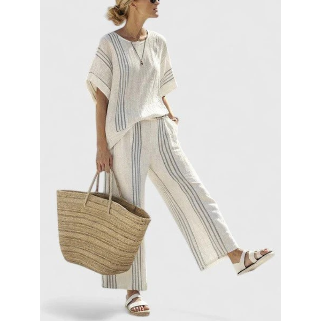 Emilie | Damen Oversize Bluse Und Hosen Set