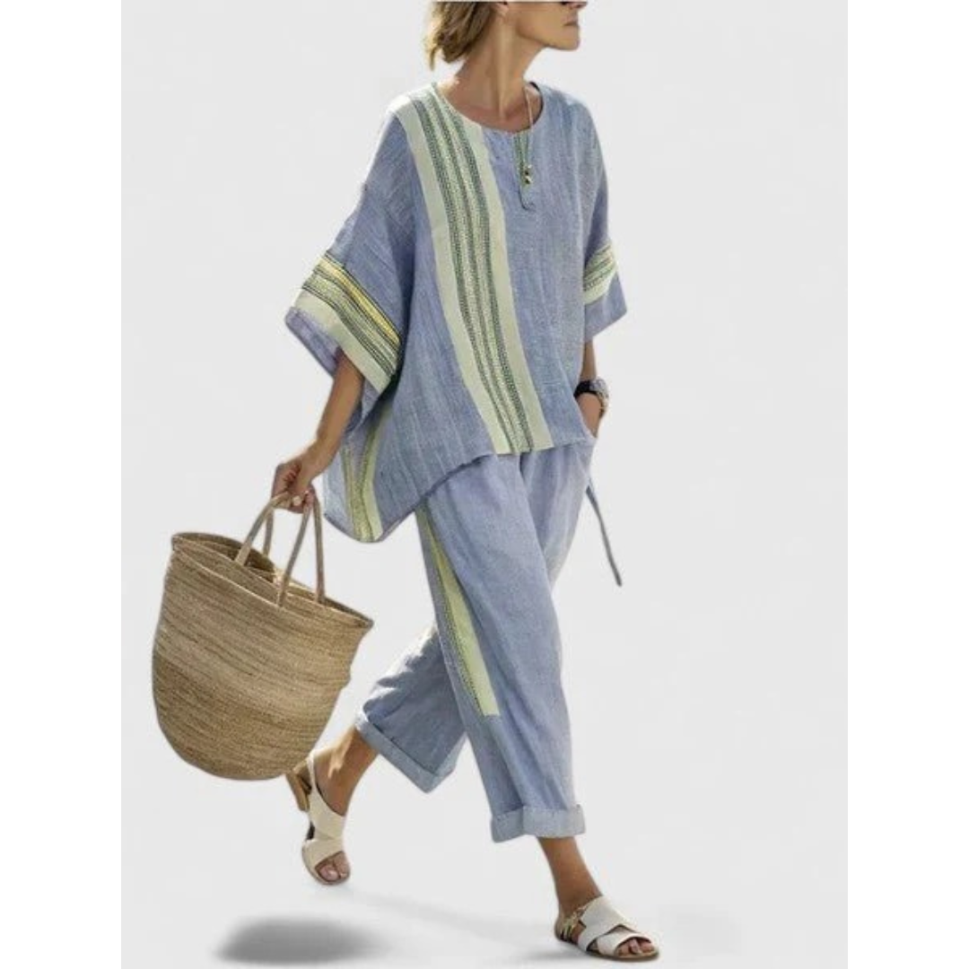 Emilie | Damen Oversize Bluse Und Hosen Set