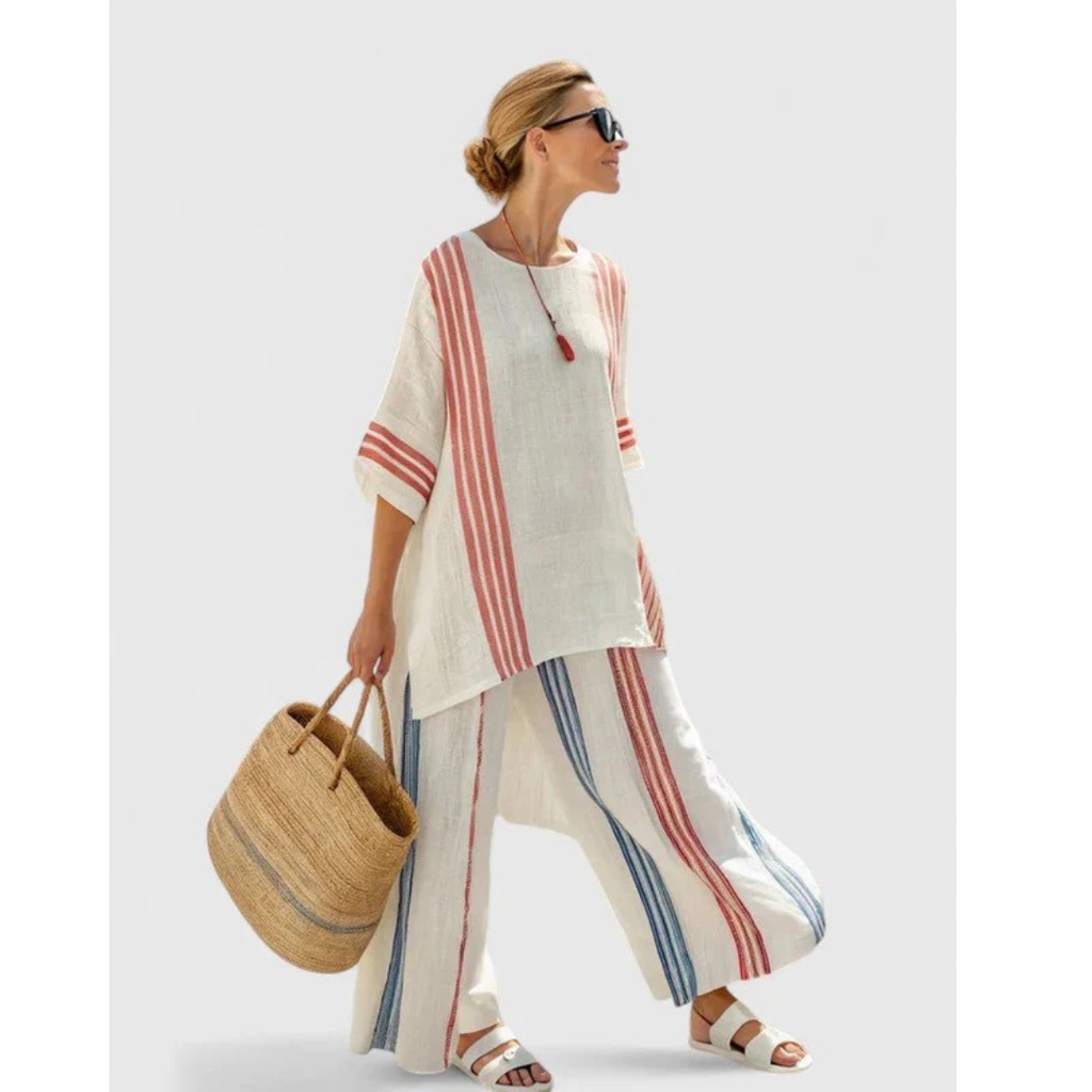 Emilie | Damen Oversize Bluse Und Hosen Set