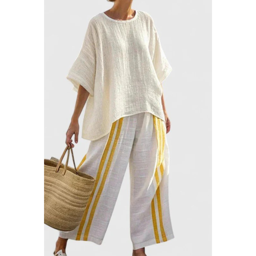 Emilie | Damen Oversize Bluse Und Hosen Set