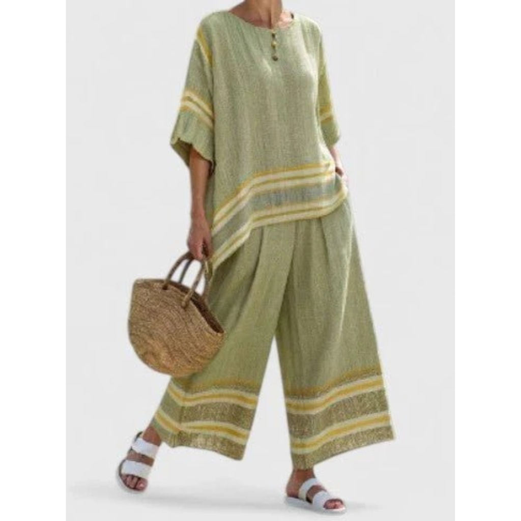 Emilie | Damen Oversize Bluse Und Hosen Set