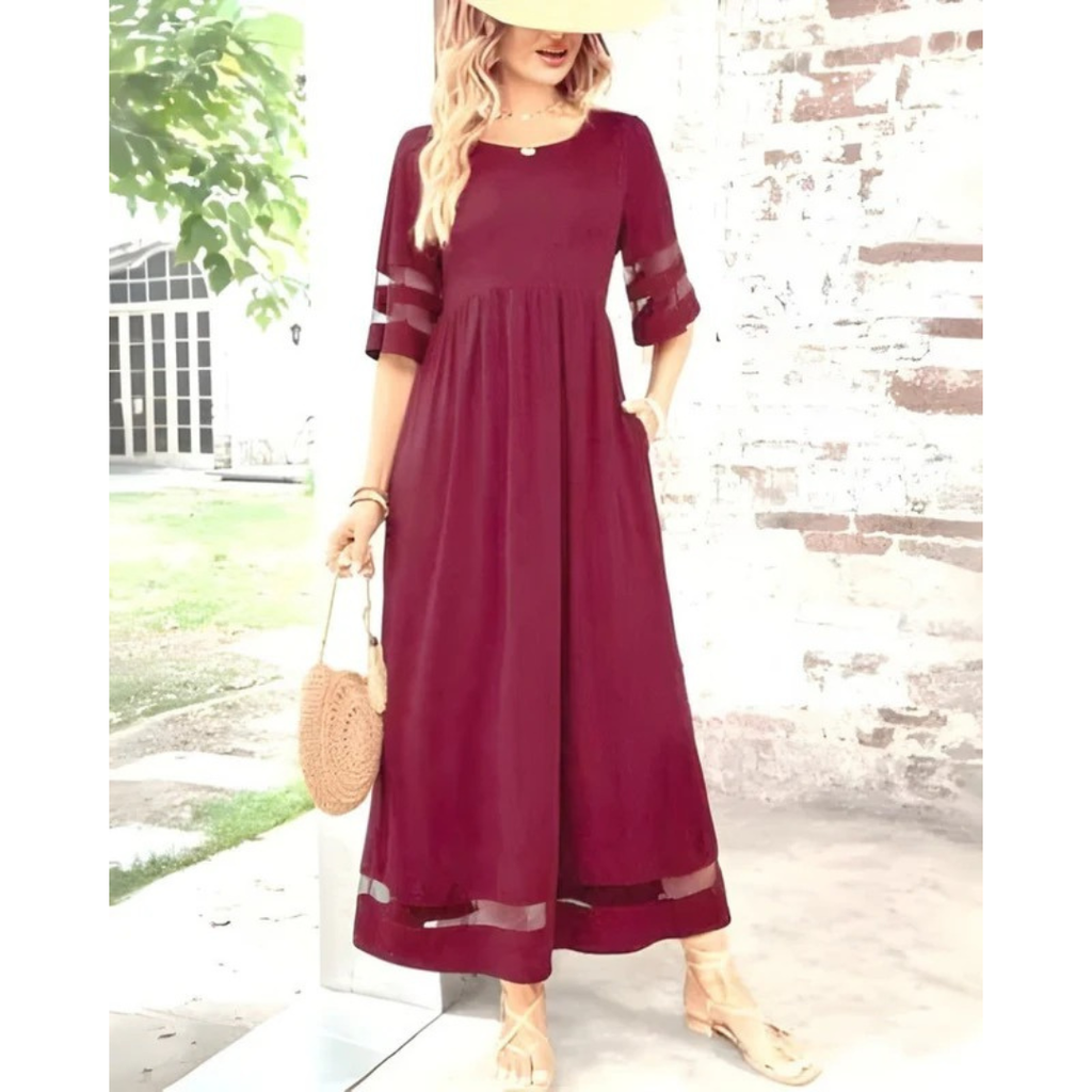 Emma | Damen Cocktail Abendkleid Midi Sommer