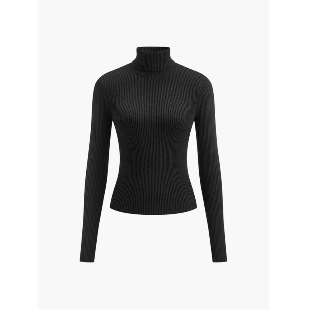 Emma | Damen Elegante Strick Rollkragenpullover