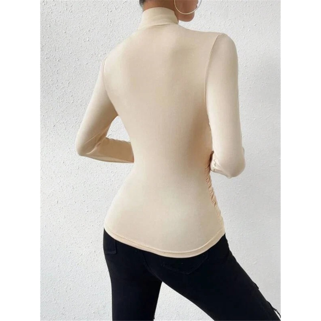 Emma | Damen Langarm Pullover mit V-Ausschnitt