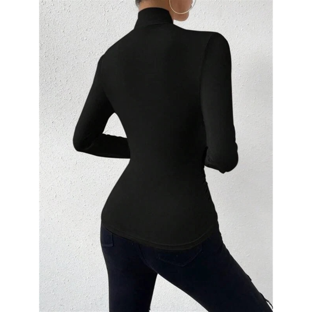 Emma | Damen Langarm Pullover mit V-Ausschnitt